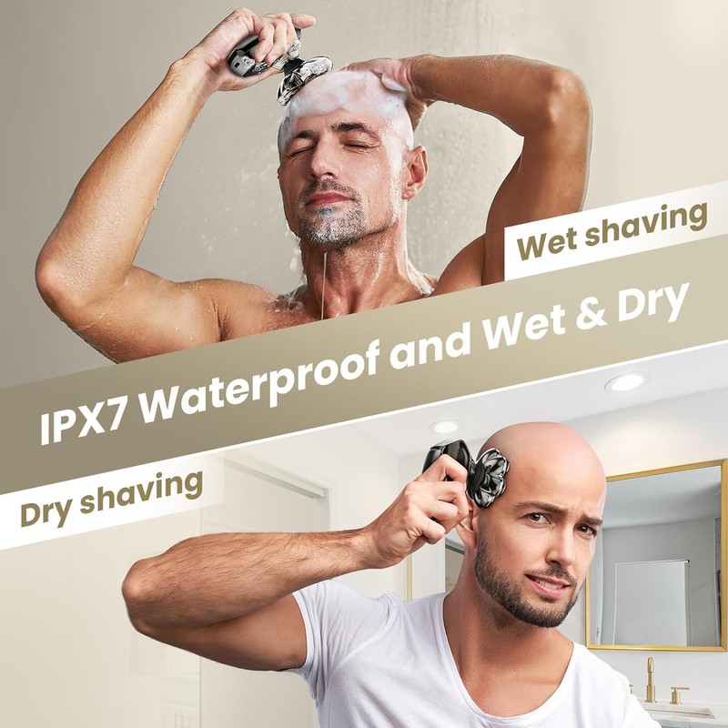 LITATA 7D Head Shaver for Bald Men Detachable Head Shaver