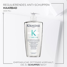 Kérastase Symbiosis, Soothing Anti-Dandruff Shampoo, for Oily and Sensitive Scalps, No Sulphates and Silicones, Bain Pureté Anti Pelliculare, 500 ml