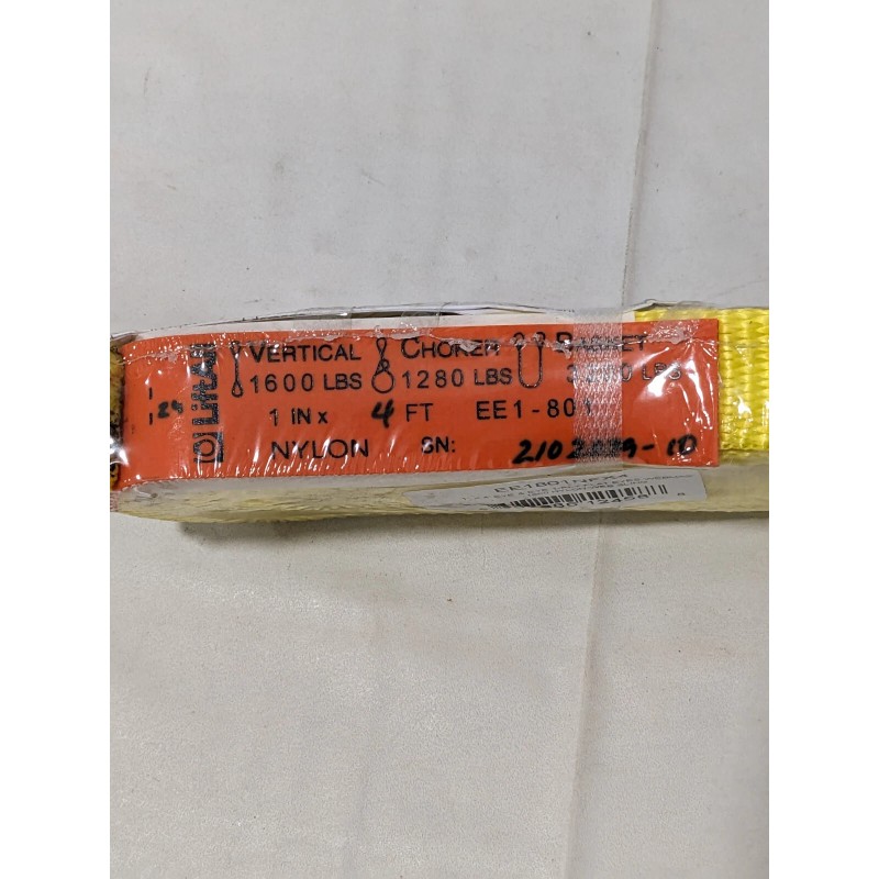 LIFT-ALL Flat Eye & Eye, Type 3 Web Sling: 4'