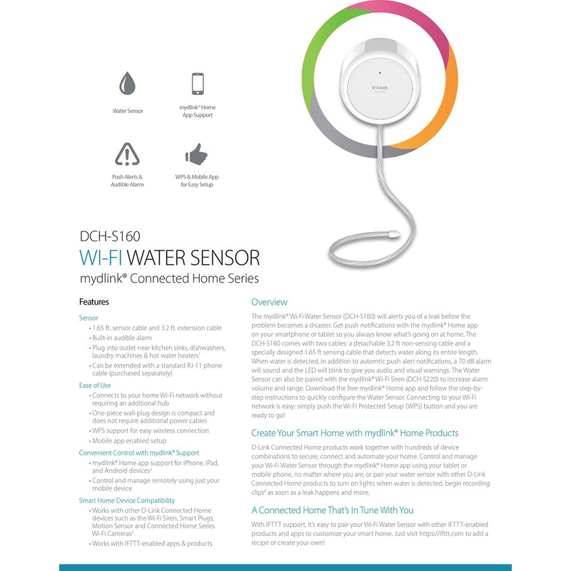 D-LINK Wi-Fi Water Sensor (DCH-S160)