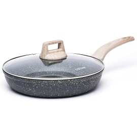 Carote 12" Nonstick Frying Pan Granite with Lid
