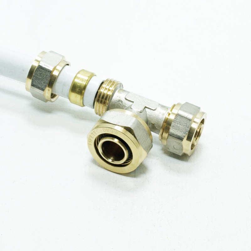 Pipetec Screw Ubfitting T-Shape 16X20X16 mm for Multilayer Composite Pipe