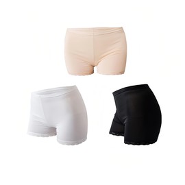 FMYODWU Pack of 3 women's cycling shorts, women's short for dress, short shorts, under dress, skirt, anti-chafing, hot pants, short leggings, women's boxer shorts, comfortable elastic underpants for