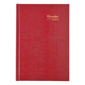 Brownline® 2026 Traditional Daily/Monthly Planner, Untimed Journal, 12 Months, January to December, Perfect Binding, 8.25" x 5.75", Bright Red (CB389.RED-26)