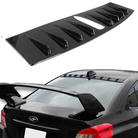 ECCPP Carbon Look Hydro Dipped Plastic Rear Roof 8 Shark Fin Spoiler Wing Glossy Replacement fit for 2015-2018 for Subaru WRX 2015-2017 for Subaru WRX STI