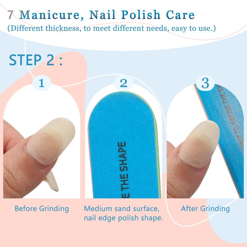 LNAUJS 3-Pack All-in-One Nail Buffer - Effortlessly Create Smooth and