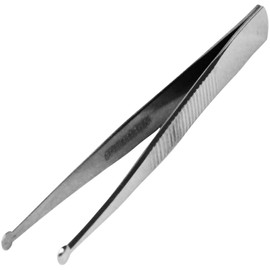 SK11 Tweezers for Babies, Round Tip, 100mm No.9