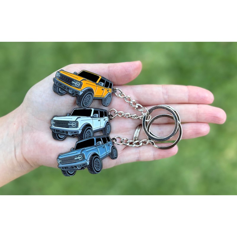 FOUR WHEEL BEAST Bronco Keychain Accessories 4 door key chain