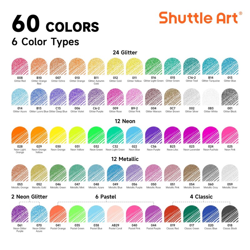 Shuttle Art Gel Pens, 120 Pack Gel Pen Set Packed