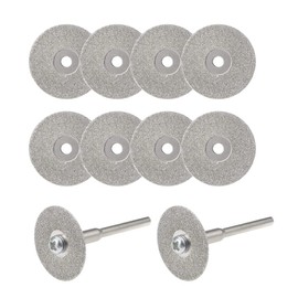 sourcing map 10 Pcs 22mm Diamond Cutting Wheels Cut Off Wheel with 2 Pcs Mandrels for Rotary Tool