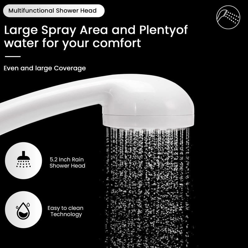 Koopsmate Shower Head, Manual Shower Head Water Pressure and Ergonomic