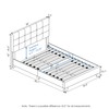 Furinno Laval Button Tufted Upholstered Platform Bed Frame, Full, Glacier