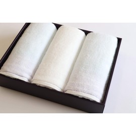 Imabari Towel Gift sara-la (Sarara) "Aya-irodori-" Face Towel, 3 Pieces, Blue/White, Made in Japan