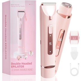 2 En 1 Depiladora Mujer Eléctrica con Luz LED Portátil e Indolora
