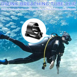 SIXDAWANJIA 3 Pack Snorkel Keeper Clip, 25mm Universal Snorkel Holder Retainer for Breathing Tube, Quick Release Snorkel Accessories for Diving & Snorkeling Equipment