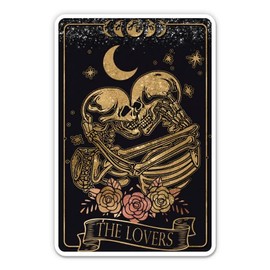 The Lovers Tarot Card Sticker - 3" Laptop Sticker - Waterproof Vinyl for Car, Phone, Water Bottle - Fortune Teller Magic Witchy Love Decal