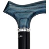 Denim Blue Ash Fritz Walking Cane with Black Beechwood Shaft