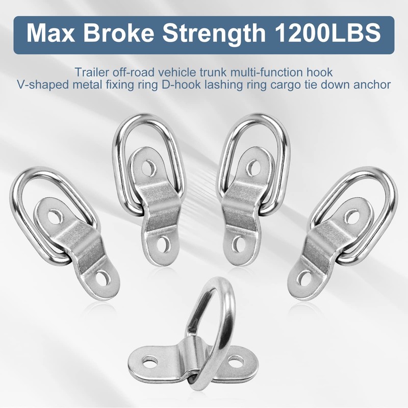 CLIO D Rings Tie Down Anchor 1/4"- Trailer Anchor Rings