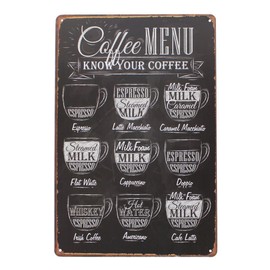 YESURPRISE Tin Sign Cocktail Wall Decor Retro Design Board Postcard Sign Plate [7.9 x 11.8 inches (20 x 30 cm)] (C)