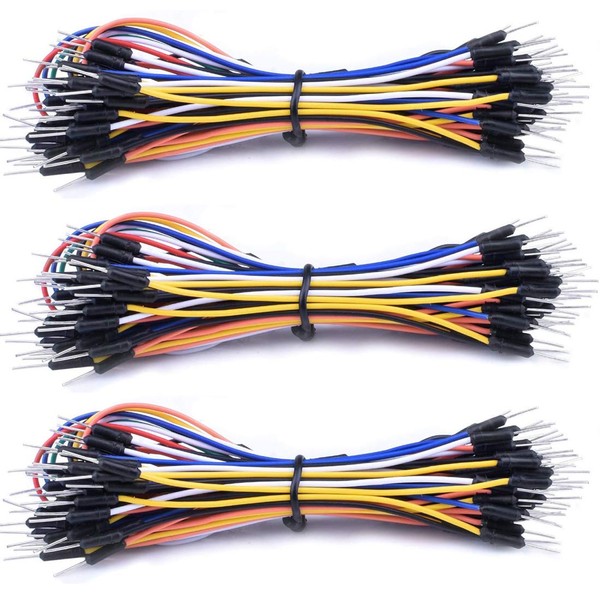 Hailege Pack of 3 65 Assorted Multicoloured Solderless Wires Flexible