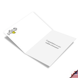 NobleWorks Humorous Congratulations Paper Card with 5 x 7 Inch Envelope (1 Card) Congats, Good Luck Notable Achievement C10267CGG