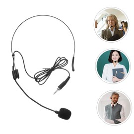 TEHAUX 2pcs Headset Microphone for Speaking Wired Microphone Headset Comfortable Fit Sound Transmission for Smartphones and Computers