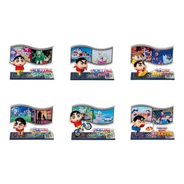 Reement Crayon Shin-chan Run! Shin-chan Movie Collection, 1 Box, Approx. H 2.8 x W 5.5 x D 1.8 inches (70 x 140 x 45 mm), Made of ABS, PVC