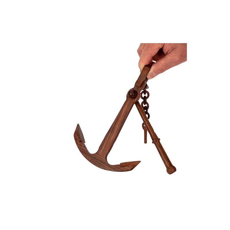 NKlaus Nautical Stick Anchor with Shackle Wooden 16 x 23