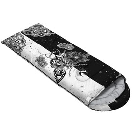 Smell Sunshine Kids Sleeping Bag for Boys Girls,Black and White Butterfly Print-Lightweight Warm Portable Outdoor Indoor-Waterproof Cold Weather Resistant Sleeping Bag for Camping Hiking(Butterfly)