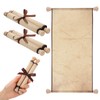 Epakh 2 Pack Blank Paper Scrolls Wrapped on Wood Rod