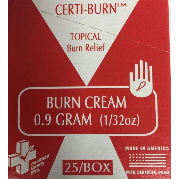 Certi-Burn Burn Cream 0.9 Gram 25/Box