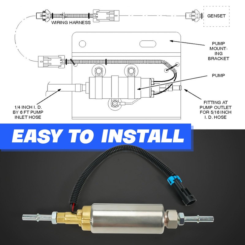 loosoo 01492657 12V EFI Fuel Pump Compatible with Cummins Onan
