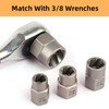 Bolt Extractor Kit,14 Pcs Nut Extractor Socket Set,1/4”-3/8” Drive Drive
