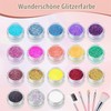 Glitter Tattoos Children's Set, 18 Colours Glitter Tattoo Girls for