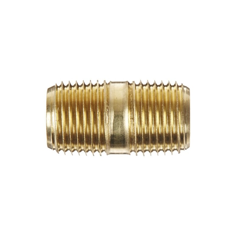 Eaton Weatherhead 3326X2 Brass CA360 Fitting, Nipple, 1/8" NPT Male,