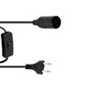E14 lampholder w.power cable,plug,switch