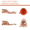RIOCAN 10pcs 2 AWG-1/4”(M6) Ring Terminals 2 Gauge Battery Lugs