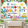 Back to School Pool Party Backdrop 6x4FT End of Summer