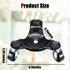 12 Pcs Furniture Moving Dolly 3 Wheel Steel Tri Dolly Heavy Duty Movers Mobile Rollers Triangle Swivel Caster Easy Moving Tool for Home Furniture 200 Lbs Load Capacity