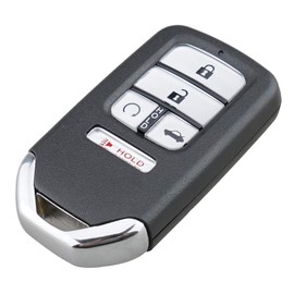 Remote Smart Key Fob Shell Case Fit for 2016 2017 2018 Honda Civic CR-V Pilot Keyless Entry Replacement Car Key Cover (Silver, 5 Buttons)