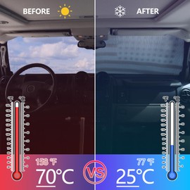 Windshield Sunshade for Hummer H2 2003-2009 Front Window Sun Shade Foldable Reflective Sun Visor Custom Sunscreen UV Blocker Privacy Protector HeatShield Keep Your Car Cooler