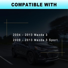 PPNZQAUT 603-043 Front Engine Coolant Reservoir Tank with Cap Compatible with 2004 - 2013 Mazda 3 | 2009 - 2013 Mazda 3 Sport, Replacement Coolant Overflow Reservoir, Replaces# LF5015350 5M5H8K218AA