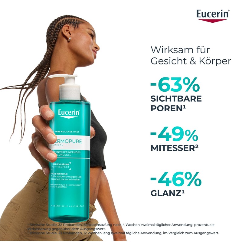 Eucerin DermoPure Clinical Pore Refining Cleansing Gel 200ml Exfoliating Body