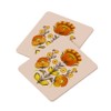 Folk Art Coasters set Orange Floral Choice of 2, 4