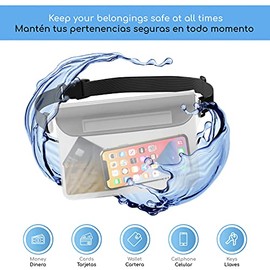 Canotagio Bolsa Impermeable/Cangurera Sumergible a Prueba de Agua Tamaño Extra Grande. Perfecta para Deportes, Senderismo, la Playa y la Alberca. Disponible en 3 Colores.