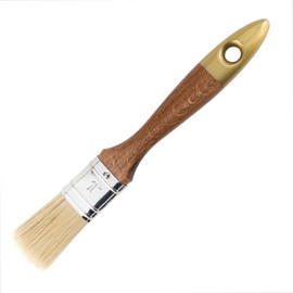 Premium Brush | Flat Brush 1 Inch / 25 mm | Paint Brush | Painting Brush | Wooden Handle Lacquered (Pack of 1)
