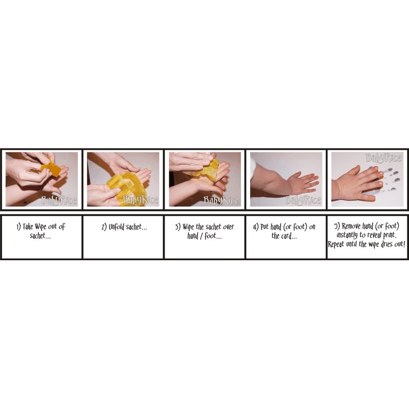 Baby Hand & Footprint Inkless Wipe Kit Black Prints by