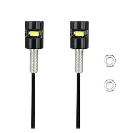 LED License Plate Light for Car -12V LED Bulb Motorcycle Tag Lights - Waterproof/Rainproof License Tag Screw Bolt Lamp with Aluminum Light Holder - Legal for Car Motorcycle Bike RV ATV Truck (2PCS)
