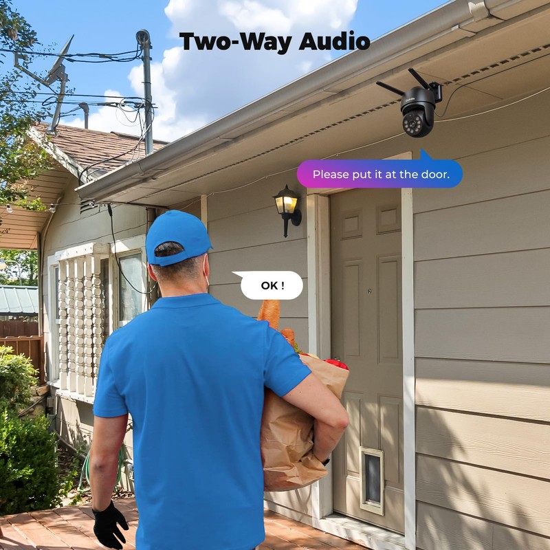 Codnida 5MP Outdoor WiFi Surveillance Camera, 2.4/5 GHz WiFi Camera