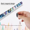 FuninCrea Magnetic Fridge Stickers, Pack of 12 Glass Colourful Marble